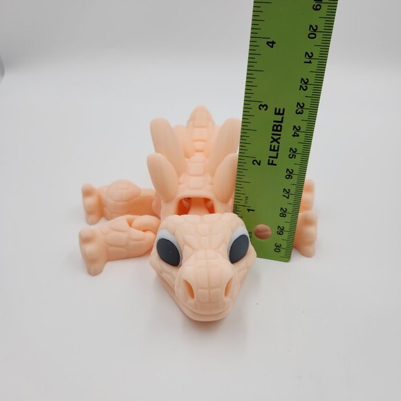 3D Printed Articulated Dinosaur - Stegosaurus - Peach - PLA‎ Filament - Picture 11 of 12